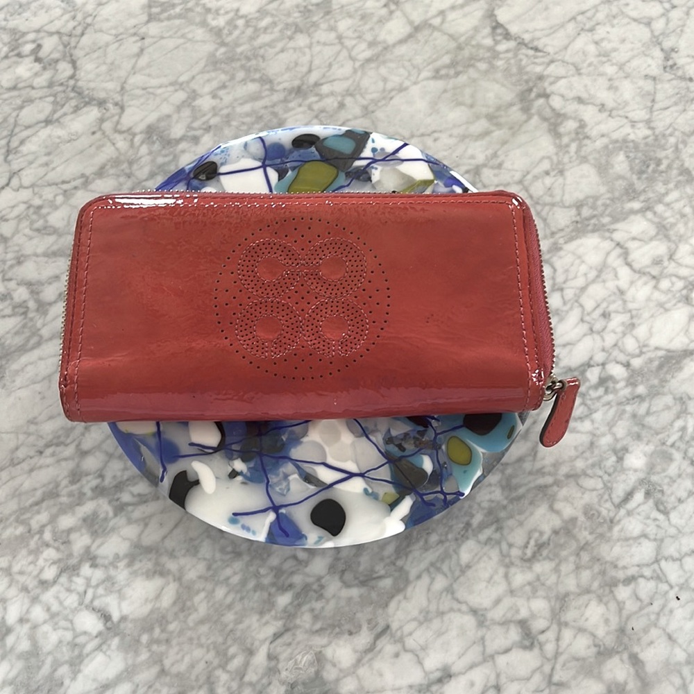 Coach Coral Patent Leather Wallet